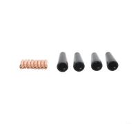 Flux Core Nozzle Kit 12PCS for 14AK pour mig Welding Flux Core(0.8mm) | 12-piece set, 4 gasless nozzles, 8 copper tips, fits 14AK pour mb14 MB15 torches, wide compatibility
