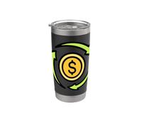 Flux d'argent circulaire Gobelet isotherme en acier inoxydable double paroi