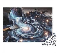 Flux de Peinture Cosmique Puzzle Cadeau 1000 Pièces pour Adultes Galaxie Coulée de Peinture Depuis Can Premium Robuste Vibrant Stimulant Difficile Anti-Stress 70x50cm/1000pcs