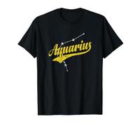Flux de progrès Verseau T-Shirt Graphique avec Valeur, Homme, Noir, L