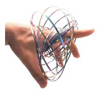 Flux magique - Bracelet cinétique en acier, jouet à ressort | Anti-stress Science éducative Danse sensorielle interactive métal adultes Relax Mouvement Design Style Pro Kit