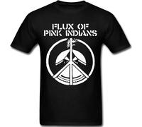 Flux of Pink Indians T Shirt Band Hardcore Punk Rock Anarcho Black Black