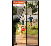 Flux Phenom Moustiquaire Fenetre Magnétique pour Porte - 120x220 cm Maille Résistante, Fermeture Magnétique Mains Libres, Installation Facile sans Perçage, Anti-Insectes, Mosquito Net