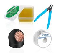 Flux Soudure Electronique, Etain a Souder, Pate a Souder, Fil a Souder, Kit Soudure Electronique avec Nettoyeur de Panne et Coupe-Panne, Convient pour le Soudage BGA/CPU/PCB/SMD/IC, etc