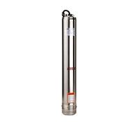 Fluxe Pompe de forage PF3/72 - Puissance 750 W, Argent, Moderne, Inox, 3.3 m³/h, 8 m, 7.2 bar, 750 W, 240 V, 5.2 A, 11 kg, 1 un.