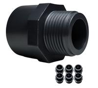 FLUXI-TECH - Adaptateur PVC à Visser 1"1/2 BSP Mâle | à Coller Ø 50 mm Femelle - Lot de 6 pièces - PN16 bars, Résistance aux Produits Chimiques, jusqu’à 60°C
