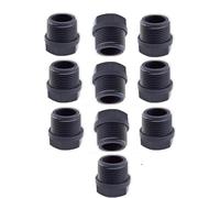 FLUXI-TECH - Bouchon en PVC à Filetage Mâle BSP 1/2" (≈20 mm) PN16 - Lot de 10 pièces