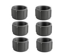 FLUXI-TECH Bouchon PVC-U à visser filetage femelle 1-1/4", Ø40 mm, PN16 bars, bouchon raccord PVC étanche pour piscine, irrigation et plomberie, lot de 6