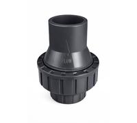 FLUXI-TECH Clapet Anti-Retour PVC-U PN10 - Vanne Anti-Refoulement à Ressort - True Union Démontable - À Coller - Piscine, Irrigation & Plomberie - Diamètre intérieur Ø40 mm - Lot 1pcs