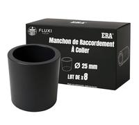 FLUXI-TECH - Manchon de Raccordement Droit à Coller 25mm - Lot de 8 - en PVC - PN16 bars - Résistance aux Produits Chimiques, jusqu’à 60°C - Pour Piscines, Plomberie