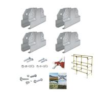 FLUXI-TECH Raccord en T pour Tube Carré Métal - Connecteur de Structure - Support de Fixation avec Boulons - Compatible 20×20 mm, 25×25 mm, 30×30 mm - Lot de 4 - Assemblage Sans Soudure (20x20mm)