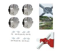 FLUXI-TECH Raccord en X pour Tube Carré - Compatible 30×30 mm - Lot de 4 Pièces - Connecteur de Structure - Support de Fixation avec Boulons - Assemblage Sans Soudure