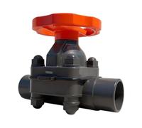 FLUXI-TECH - Vanne à Membrane PVC à Coller pour Tube Ø50mm (DN40) - PN10 bars, Résistance Chimique jusqu’à 60°C - Indicateur de Position - Piscine & Industrie