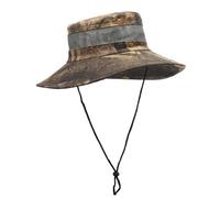 Fluxioxtna Chapeau bob pour femme - Pour l'extérieur, la pêche, la randonnée - Respirant - Protection solaire pour la saison chaude - Imprimé feuilles, marron, Taille unique