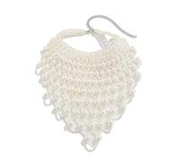 Fluxioxtna Collier baroques multifonction en maille avec pampilles et perles - Ajoute de l'élégance à toutes les tenues élégantes - Usage quotidien - Tenue décontractée