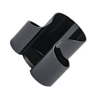Fluxioxtna Distributeur de cotons-tiges pour coiffeuse, comptoir, salle de bain, conteneur de rangement essentiel avec deux compartiments, organiseur de voyage pour cosmétiques
