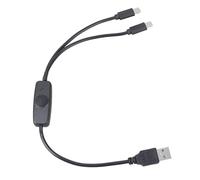 Fluxioxtna Double USB C Splitter Câble Chargement Power 2 USB C Devices Multi USB Type C USB to Double Type C Câble Chargement avec Interrupteurs