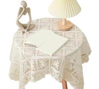 Fluxioxtna Élégante nappe de salle à manger Feom Polyester Dentelle Simple à entretenir et résistante à l'eau pour diverses occasions Table Linen Modern Home Decoration Nappe