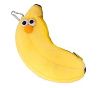 Fluxioxtna en Peluche Stylo À Banane Mignonne Capactitude Stylo pour Maquillage Boîtier Lavable pour École Étudiante Adulte pour Les