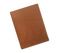 Fluxioxtna Étui à passeports personnalisé pour carte du monde avec jeu de fils pour documents d'aventure mondiale, marron