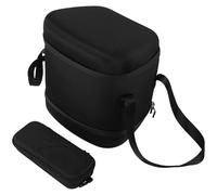 Fluxioxtna Étui de transport pour haut-parleurs PE1 PE2 résistant aux chocs avec sac de microphone confortable, Noir