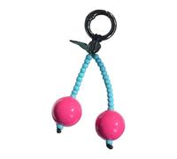 Fluxioxtna Le pendentif en perles colorées en forme de cerises artisanales améliore les styles de sacs à main et la texture de la chaîne mobile pour les clés