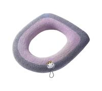 Fluxioxtna Lot de 10 housses de siège de toilette d'hiver en peluche douce et chaude pour la salle de bain - Indispensable pour le temps froid - Poignée facile à prendre en main - Housse en peluche