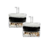 Fluxioxtna Lot de 2 cartouches filtrantes d'aquarium pour améliorer la puissance de l'eau pour une meilleure eau pour l'habitat des poissons filtre d'aquarium oxygénant