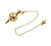 Fluxioxtna Pendulums en cuivre pour rituels de scrying outil vintage pendentif bijoux de corps accessoires spirituel radiesthésie divination, doré, taille unique