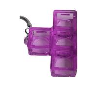 Fluxioxtna Porte-clés en PVC en forme de bloc de sucre transparent et coloré pour la relaxation ou le bureau - Accessoire quotidien pour sac à dos, violet, taille unique