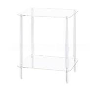 Fluxioxtna Présentoir élégant en acrylique à 2 niveaux - Multifonction - Étagère de rangement pour produits cosmétiques - Étagère pour rangement à la maison