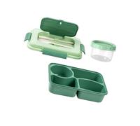 Fluxioxtna Récipient de préparation des repas empilable avec sections divisées - Bol à soupe - Ensemble de couverts - Passe au micro-ondes - Boîte à déjeuner avec compartiments