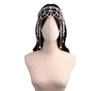 Fluxioxtna Serre-tête de mariée sophistiqué avec perles d'imitation - Réglable - Décoration de cheveux pour cérémonies et célébrations