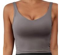 Fluxioxtna Soutien-gorge souple sans armatures à bretelles larges - Débardeur court pour exercices de gymnastique - Tenue de yoga - Vêtements de sport féminins à bretelles larges - Soutien-gorge de