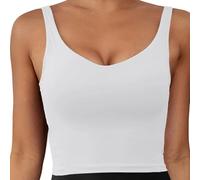Fluxioxtna Soutien-gorge souple sans armatures à bretelles larges - Débardeur court pour exercices de gymnastique - Tenue de yoga - Vêtements de sport féminins à bretelles larges - Soutien-gorge de