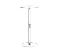 Fluxioxtna Table d'appoint en acrylique transparent - Design circulaire robuste - Meuble multifonction pour salon ou chambre à coucher - Présentoir en acrylique