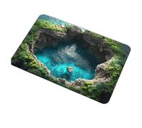 Fluxioxtna Tapis de sol moderne avec impression illusion d'optique 3D, antidérapant, tapis de sol pour la maison, la salle de bain, les décors d'entrée, paillasson