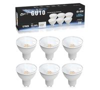FluxTech GU10 Ampoules LED Blanc chaud 3000K 3W 410lm Ampoule LED, 40W 50W équivalent, 110° Angle de faisceau Non dimmable, 6 pièces
