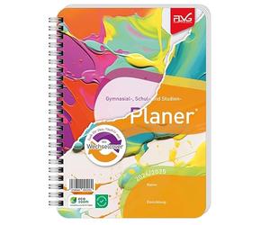 FLVG Agenda scolaire 2024/2025, format A5, cahier de devoirs pour l'école primaire et le lycée avec couverture interchangeable