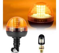 FLVRJOKT Feu de signalisation rotatif à LED for tracteur et camion, clignotant ambre, lampe stroboscopique d'urgence flexible, balise forestière 12 V 24 V(Light With I-Bracket)