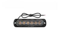 FLVRJOKT Lumière stroboscopique LED 12V-24V 6LED, 1 pièce, lumière stroboscopique for remorque de camion, lumières de voiture, avertissement d'urgence, Flash de danger(Yellow light)