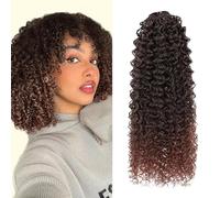 FLWAI Pre Looped Micro Kinky Curly Crochet Hair 3 Packs 12 Inch Kinky Crochet Hair Yanky Twist Crochet Hair Synthetic Wavy Crochet Hair Curly for Black Women(T30#)