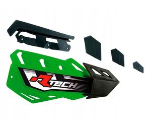 FLX CROSS/ENDURO HANDGUARDS (COULEUR VERTE) (AVEC 2 TYPES DE SUPPORTS DE GUIDON
