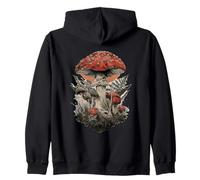 Fly Agaric Art Vintage Forest Champignon Illustration Sweat à Capuche