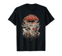 Fly Agaric Art Vintage Forest Champignon Illustration T-Shirt