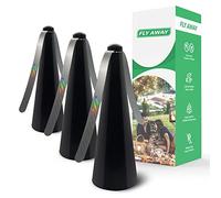 Fly Away - Lot de 3 éventails anti-mouches d'extérieur ou d'intérieur pour restaurant, barbecue, événements, dissuade les mouches, guêpes, abeilles, autres moscas et insectes, fonctionne avec piles