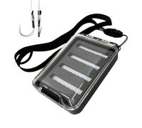 Fly Boxes, Fly Fishing Jig Boxes, Box with Lanyard, Portable Box One-Sided See-Through Pocket B́Ox for The Mobile Angler