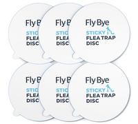 Fly-Bye - 6 x Disques/Tampons de rechange pour piège à insectes, Blanc - 18 cm de diamètre