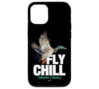 Fly Chill, Cool Colorful Mallard Duck Illustrayion Graphic Coque pour iPhone 12/12 Pro