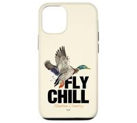 Fly Chill, Cool Colorful Mallard Duck Illustrayion Graphic Coque pour iPhone 12/12 Pro